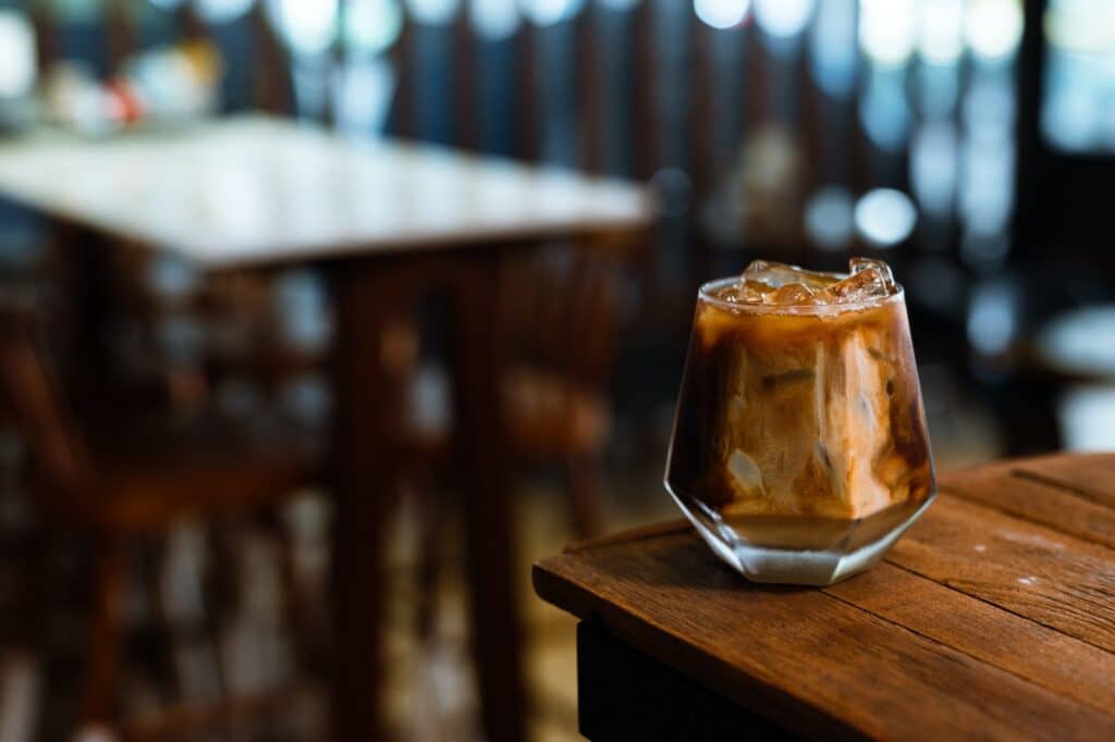 Cold Brew Coffee a drink sitting on top of a wooden table