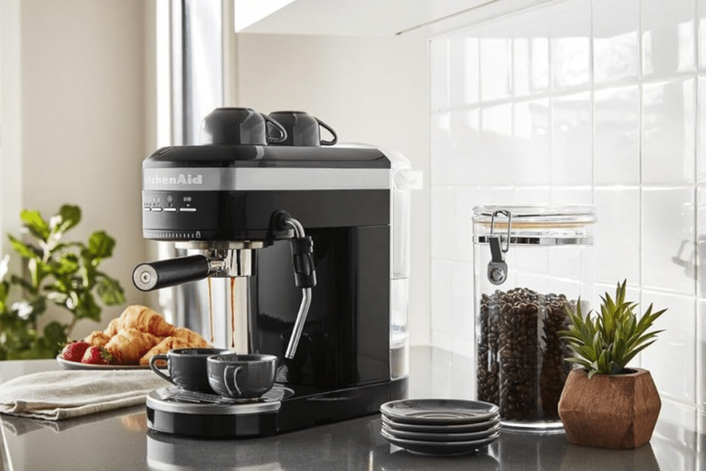 kitchenaid metal semi-automatic espresso machine