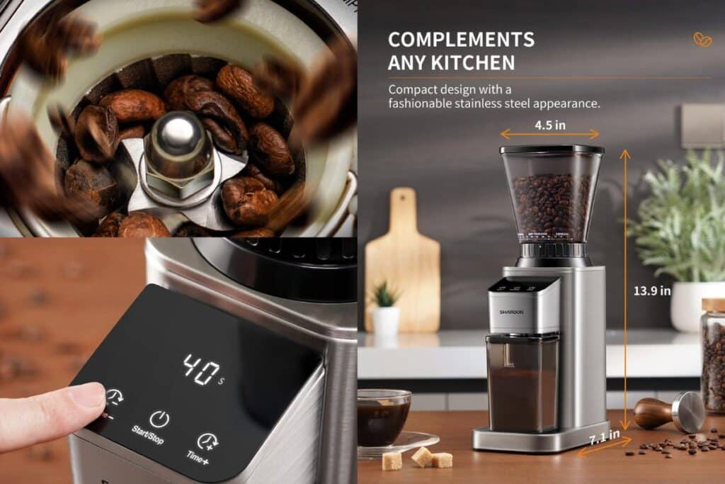 SHARDOR Conical Burr Coffee Grinder Electric